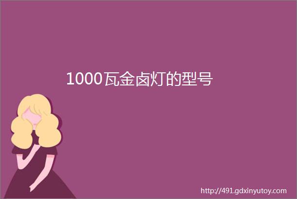 1000瓦金卤灯的型号