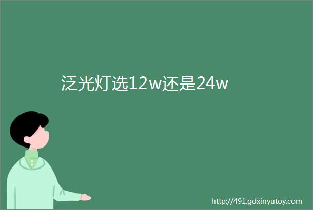 泛光灯选12w还是24w