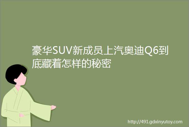 豪华SUV新成员上汽奥迪Q6到底藏着怎样的秘密