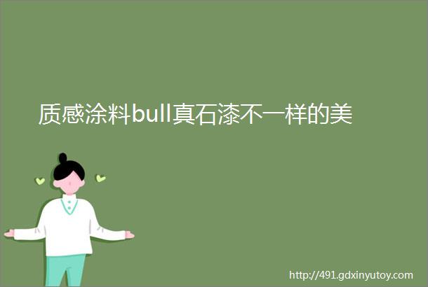 质感涂料bull真石漆不一样的美