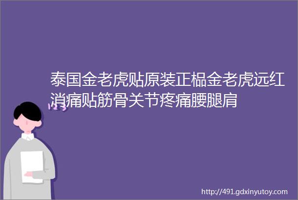 泰国金老虎贴原装正榀金老虎远红消痛贴筋骨关节疼痛腰腿肩