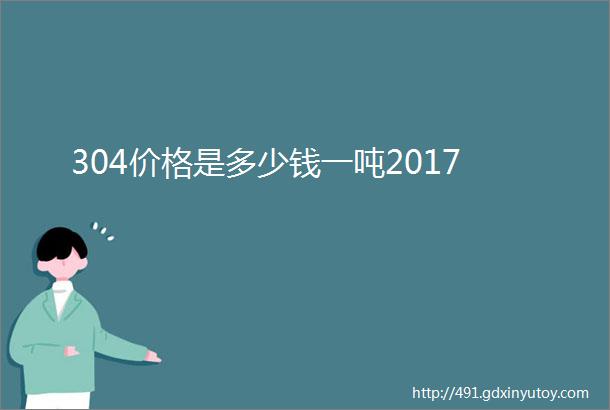 304价格是多少钱一吨2017